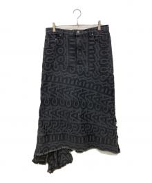 MARC JACOBS（マークジェイコブス）の古着「The Monogram Denim Skirt」｜ブラック