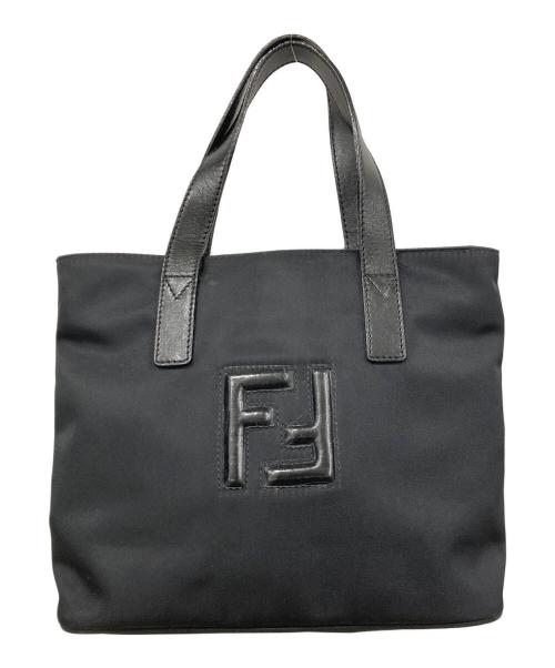 FENDI（フェンディ）FENDI (フェンディ) ロゴミニトートバッグ ブラックの古着・服飾アイテム