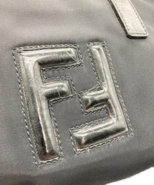 FENDI（フェンディ）FENDI (フェンディ) ロゴミニトートバッグ ブラックの古着・服飾アイテム