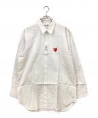 PLAY COMME des GARCONSプレイコムデギャルソン）の古着「長袖シャツ」｜ホワイト