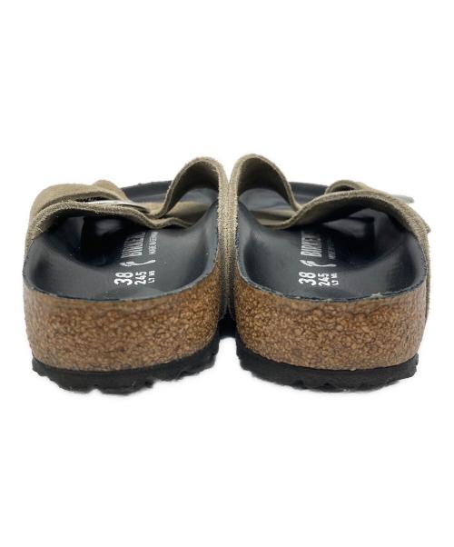 BIRKENSTOCK（ビルケンシュトック）BIRKENSTOCK (ビルケンシュトック) Arosa Big Buckle カーキ×ブラック サイズ:38の古着・服飾アイテム