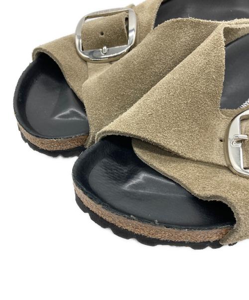 BIRKENSTOCK（ビルケンシュトック）BIRKENSTOCK (ビルケンシュトック) Arosa Big Buckle カーキ×ブラック サイズ:38の古着・服飾アイテム