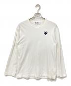 PLAY COMME des GARCONSプレイコムデギャルソン）の古着「長袖カットソー」｜ホワイト