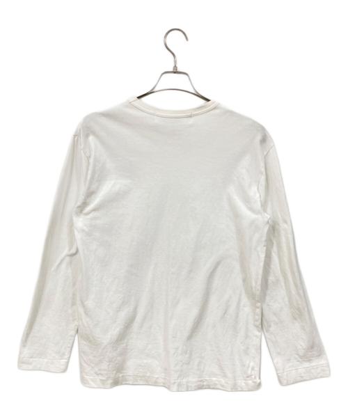 PLAY COMME des GARCONS（プレイコムデギャルソン）PLAY COMME des GARCONS (プレイコムデギャルソン) 長袖カットソー ホワイト サイズ:Lサイズの古着・服飾アイテム