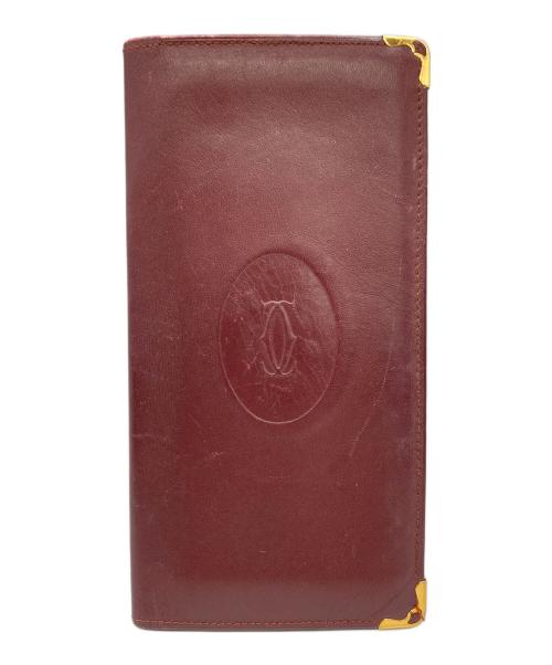 Cartier（カルティエ）Cartier (カルティエ) 札入れ ボルドーの古着・服飾アイテム