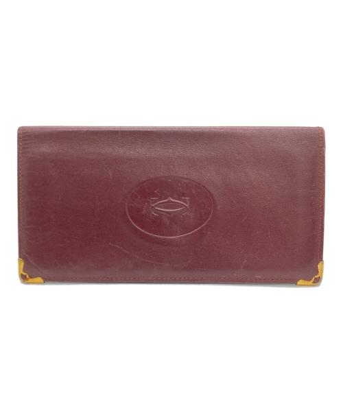 Cartier（カルティエ）Cartier (カルティエ) 札入れ ボルドーの古着・服飾アイテム
