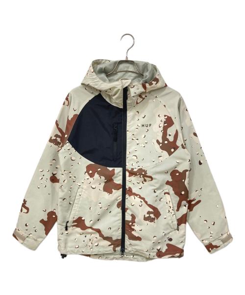 HUF（ハフ）HUF (ハフ) ナイロンジャケット グリーン×ブラウン サイズ:SIZE Sの古着・服飾アイテム