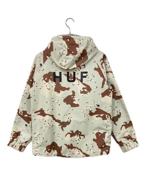 HUF（ハフ）HUF (ハフ) ナイロンジャケット グリーン×ブラウン サイズ:SIZE Sの古着・服飾アイテム