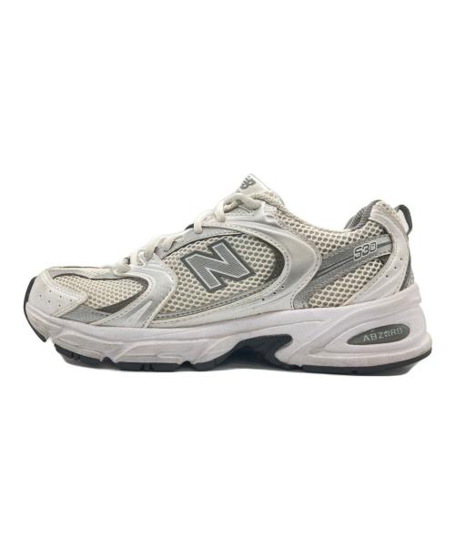 NEW BALANCE（ニューバランス）NEW BALANCE (ニューバランス) スニーカー ホワイト×グレー サイズ:24の古着・服飾アイテム