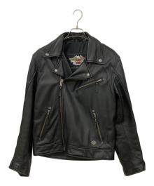 HARLEY-DAVIDSON（ハーレーダビッドソン）の古着「レザーライダースジャケット」｜ブラック