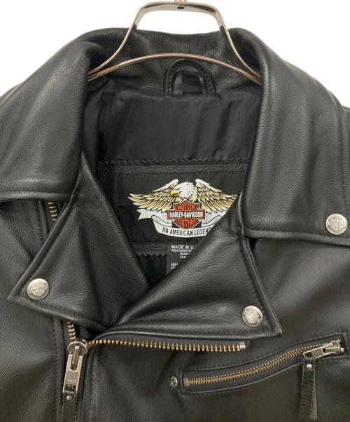 HARLEY-DAVIDSON（ハーレーダビッドソン）HARLEY-DAVIDSON (ハーレーダビッドソン) レザーライダースジャケット ブラック サイズ:Sの古着・服飾アイテム