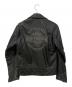 HARLEY-DAVIDSON (ハーレーダビッドソン) レザーライダースジャケット ブラック サイズ:S：15000円