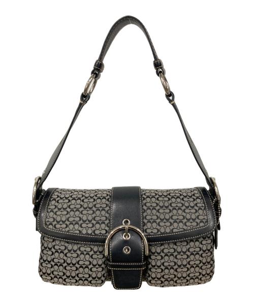 COACH（コーチ）COACH (コーチ) ハンドバッグ ブラック×グレーの古着・服飾アイテム