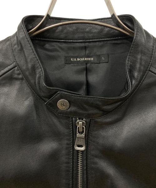 US.BOARDER（ユーエスボーダ）US.BOARDER (ユーエスボーダ) レザージャケット ブラック サイズ:Lサイズの古着・服飾アイテム