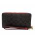 COACH (コーチ) 長財布/シグネチャー ブラウン×レッド：7000円