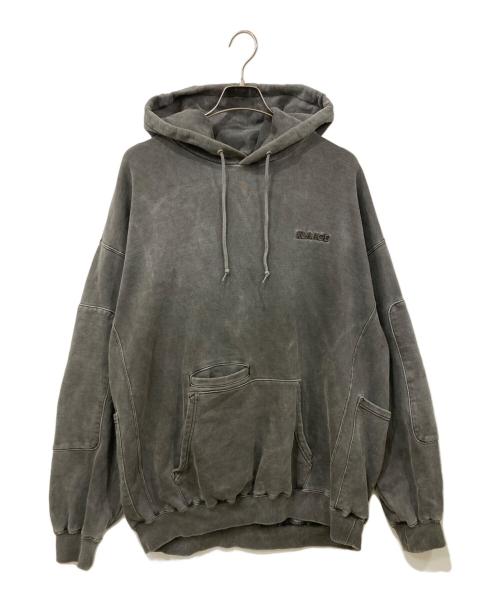 X-LARGE（エクストララージ）X-LARGE (エクストララージ) PIGMENT DYED WORK PULLOVER HOODED SWEAT グレー サイズ:XLサイズの古着・服飾アイテム