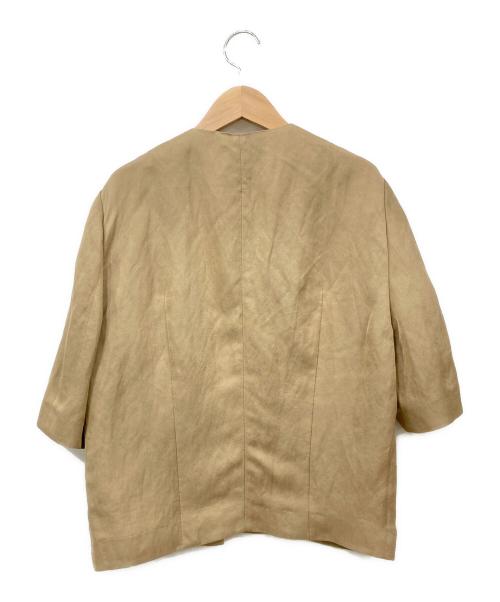 Conte（コンテ）Conte (コンテ) ハーフスリーブ オープンフロントジャケット ベージュ サイズ:FREE 未使用品の古着・服飾アイテム