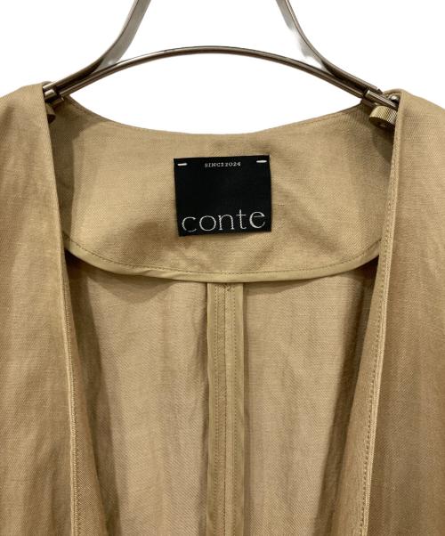 Conte（コンテ）Conte (コンテ) ハーフスリーブ オープンフロントジャケット ベージュ サイズ:FREE 未使用品の古着・服飾アイテム
