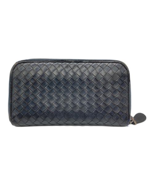 BOTTEGA VENETA（ボッテガベネタ）BOTTEGA VENETA (ボッテガベネタ) 長財布 ネイビーの古着・服飾アイテム