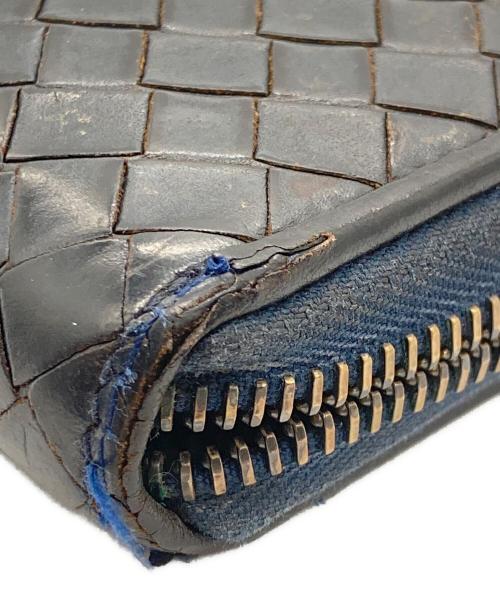 BOTTEGA VENETA（ボッテガベネタ）BOTTEGA VENETA (ボッテガベネタ) 長財布 ネイビーの古着・服飾アイテム
