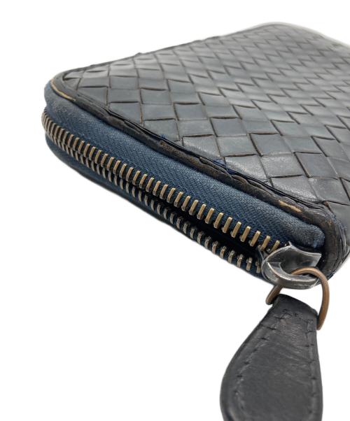 BOTTEGA VENETA（ボッテガベネタ）BOTTEGA VENETA (ボッテガベネタ) 長財布 ネイビーの古着・服飾アイテム