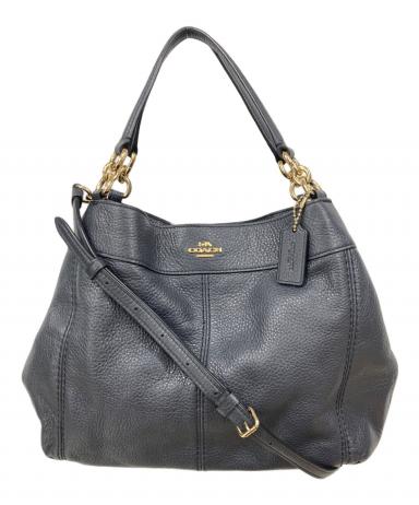 中古・古着通販】COACH (コーチ) 2WAYショルダーバッグ ネイビー