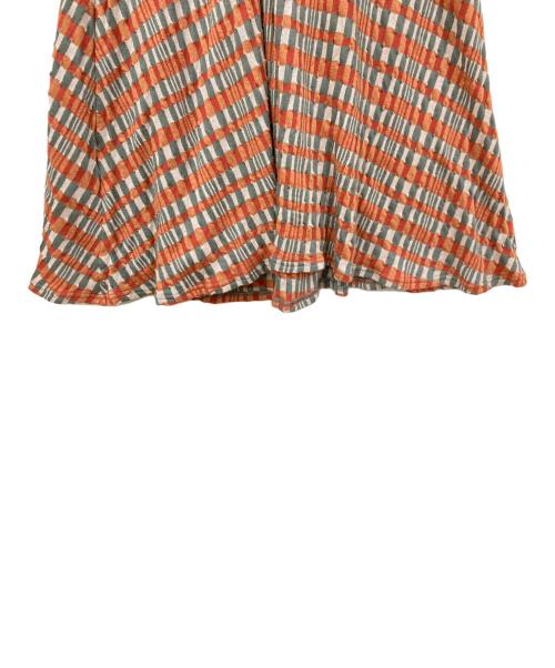 Ameri（アメリ）Ameri (アメリ) 長袖ワンピース オレンジ×レッド×グレー サイズ:SIZE Sの古着・服飾アイテム