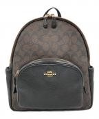 COACHコーチ）の古着「リュック/シグネチャー」｜ブラウン×ブラック