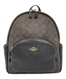COACH（コーチ）の古着「リュック/シグネチャー」｜ブラウン×ブラック