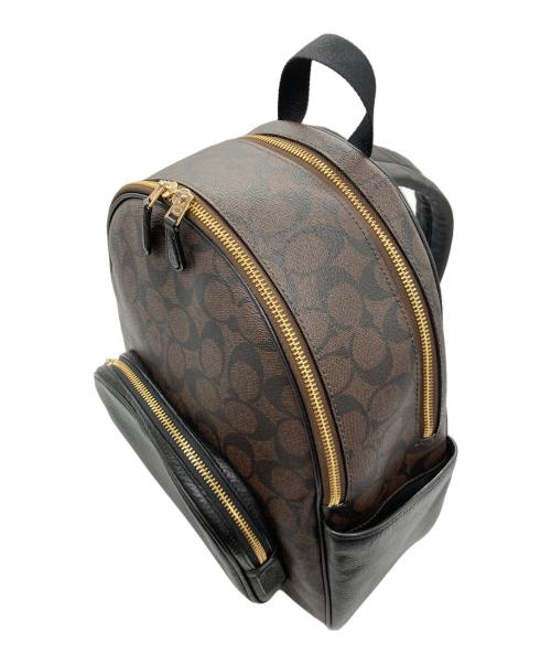 COACH（コーチ）COACH (コーチ) リュック/シグネチャー ブラウン×ブラックの古着・服飾アイテム