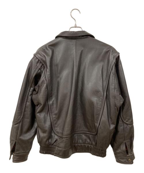 BACK LOT（バックロット）BACK LOT (バックロット) レザージャケット ブラウン サイズ:Mの古着・服飾アイテム