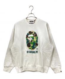 BAPE BY A BATHING APE（ベイプバイアベイシングエイプ）の古着「スウェット」｜ホワイト×カーキ