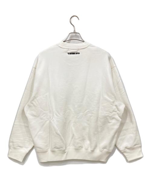 BAPE BY A BATHING APE（ベイプバイアベイシングエイプ）BAPE BY A BATHING APE (ベイプバイアベイシングエイプ) スウェット ホワイト×カーキ サイズ:L 未使用品の古着・服飾アイテム