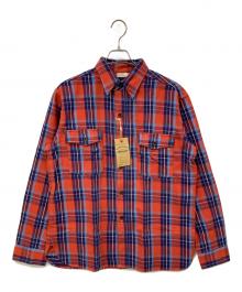 WAREHOUSE（ウエアハウス）の古着「長袖シャツ」｜レッド×ネイビー