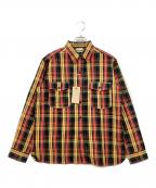 WAREHOUSEウエアハウス）の古着「長袖シャツ」｜レッド×イエロー