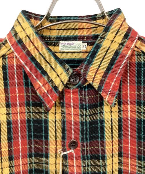 WAREHOUSE（ウエアハウス）WAREHOUSE (ウエアハウス) 長袖シャツ レッド×イエロー サイズ:SIZE 44の古着・服飾アイテム