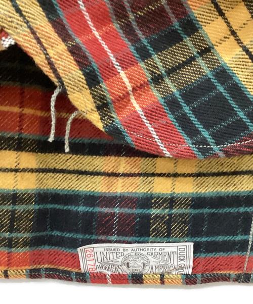 WAREHOUSE（ウエアハウス）WAREHOUSE (ウエアハウス) 長袖シャツ レッド×イエロー サイズ:SIZE 44の古着・服飾アイテム
