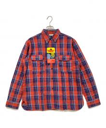 WAREHOUSE（ウエアハウス）の古着「長袖シャツ」｜レッド×ネイビー