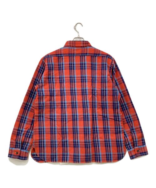 WAREHOUSE（ウエアハウス）WAREHOUSE (ウエアハウス) 長袖シャツ レッド×ネイビー サイズ:SIZE 44の古着・服飾アイテム