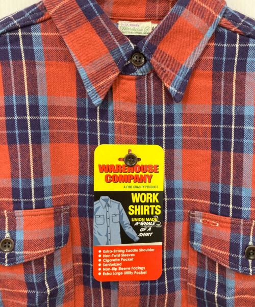 WAREHOUSE（ウエアハウス）WAREHOUSE (ウエアハウス) 長袖シャツ レッド×ネイビー サイズ:SIZE 44の古着・服飾アイテム