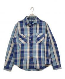 POLO BY RALPH LAUREN（ポロ バイ ラルフローレン）の古着「長袖シャツ」｜ブルー×グレー