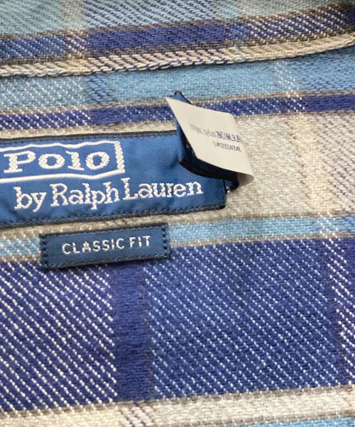 POLO BY RALPH LAUREN（ポロ バイ ラルフローレン）POLO BY RALPH LAUREN (ポロ バイ ラルフローレン) 長袖シャツ ブルー×グレー サイズ:Lサイズの古着・服飾アイテム