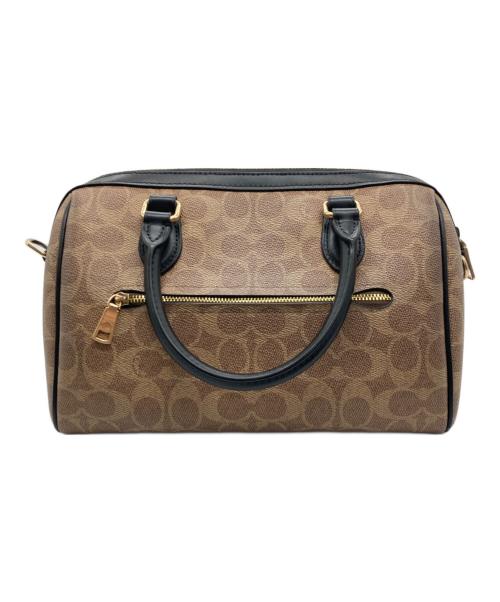 COACH（コーチ）COACH (コーチ) 2WAYバッグ ブラック×ブラウンの古着・服飾アイテム