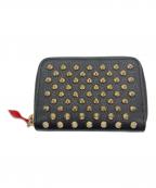 Christian Louboutinクリスチャン・ルブタン）の古着「COIN PURSE/PANETTONE」｜ブラック×レッド