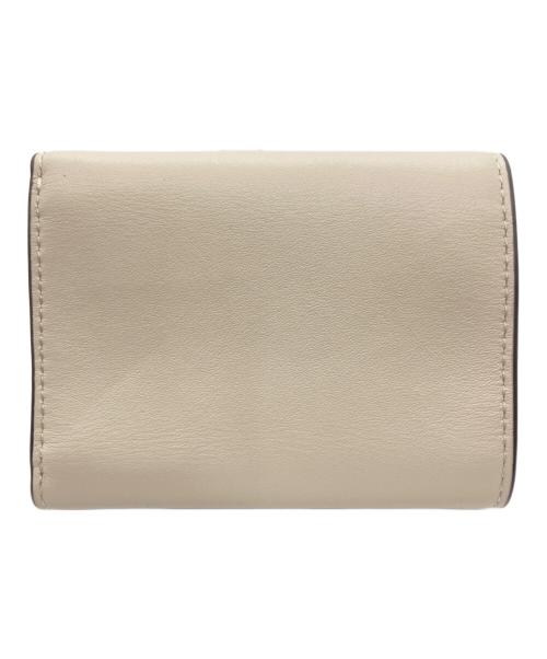 COACH（コーチ）COACH (コーチ) コンパクトウォレット ベージュ×ブラウンの古着・服飾アイテム