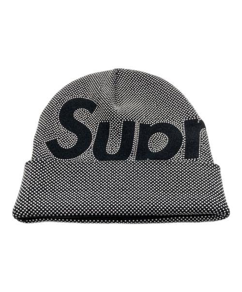 SUPREME（シュプリーム）SUPREME (シュプリーム) Studded Knockout Big Logo Beanie ブラック×シルバー サイズ:58cmの古着・服飾アイテム