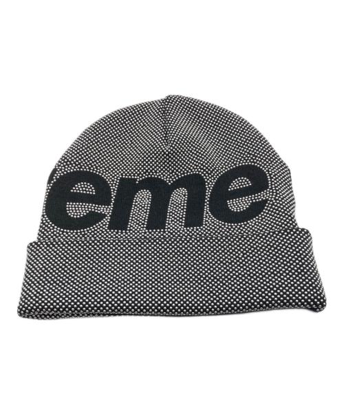 SUPREME（シュプリーム）SUPREME (シュプリーム) Studded Knockout Big Logo Beanie ブラック×シルバー サイズ:58cmの古着・服飾アイテム