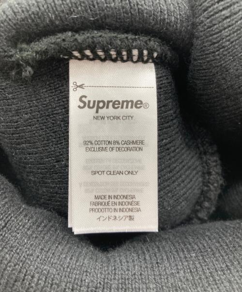 SUPREME（シュプリーム）SUPREME (シュプリーム) Studded Knockout Big Logo Beanie ブラック×シルバー サイズ:58cmの古着・服飾アイテム