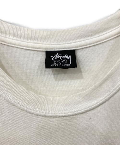 stussy（ステューシー）stussy (ステューシー) 半袖カットソー アイボリー×グリーン サイズ:Mの古着・服飾アイテム