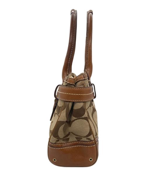 COACH（コーチ）COACH (コーチ) ハンドバッグ ブラウン×ベージュの古着・服飾アイテム
